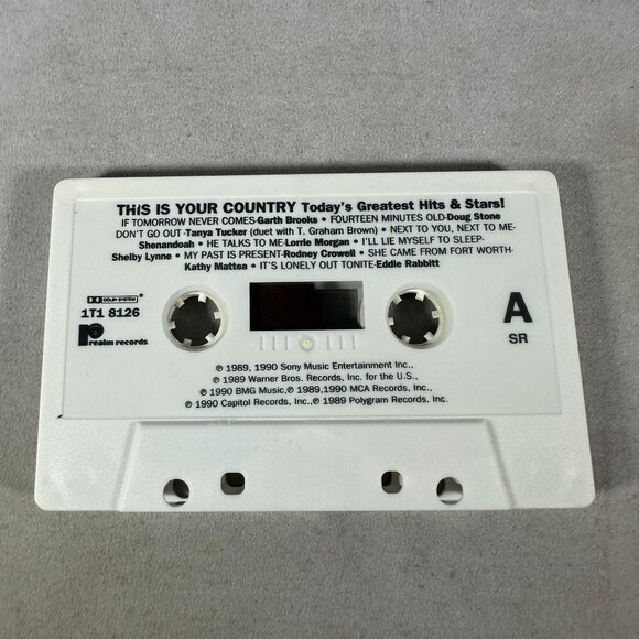 This Is Your Country Cassette  Todays Greatest Hits & Stars  Realm Records 1990 - Picture 3 of 4
